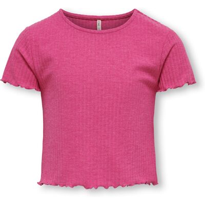 Meisjes-T-shirt met ronde hals Only Nella Roos 7/8 jaar oud Meisjes-T-shirt met ronde hals Only Nella Roos 7/8 jaar oud