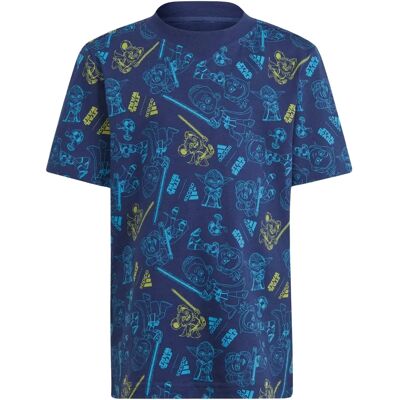 Kinder-T-shirt adidas Star Wars Young Jedi Bleu 4/5 ans Kinder-T-shirt adidas Star Wars Young Jedi Bleu 4/5 ans