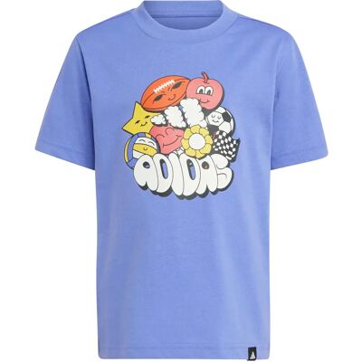 Kinder-T-shirt adidas Fun Graphic Bleu 5/6 ans Kinder-T-shirt adidas Fun Graphic Bleu 5/6 ans