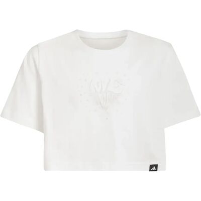 Kort meisjes-T-shirt adidas Everyday Glam Graphic Blanc 14/15 ans Kort meisjes-T-shirt adidas Everyday Glam Graphic Blanc 14/15 ans