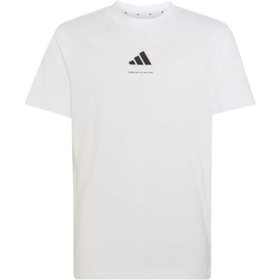 T-shirt van jersey voor kinderen adidas Slogan Single Blanc 9/10 ans T-shirt van jersey voor kinderen adidas Slogan Single Blanc 9/10 ans