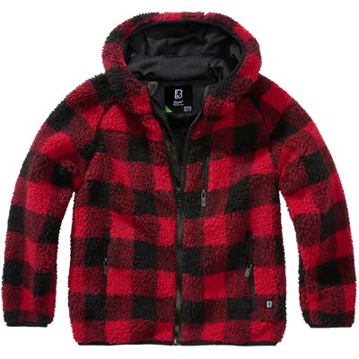Kinder fleece met capuchon Brandit Teddy Rouge 13/14 ans Kinder fleece met capuchon Brandit Teddy Rouge 13/14 ans