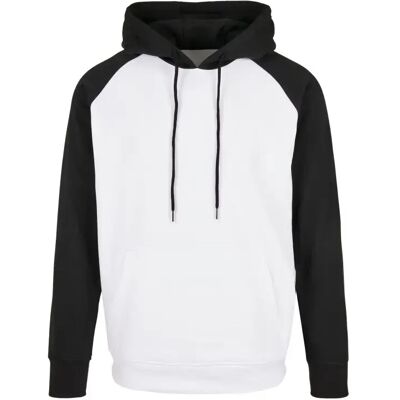 Hoodie Build Your Brand Raglan Basic Blanc XS Hoodie Build Your Brand Raglan Basic Blanc XS