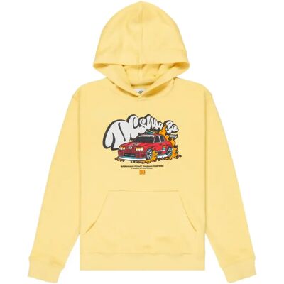 Junior Hoodie DC Shoes Tire Fire Jaune 10 ans Junior Hoodie DC Shoes Tire Fire Jaune 10 ans