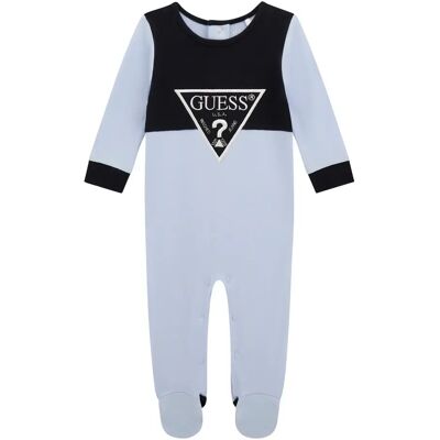 Baby romper Guess Interlock Bleu 6/9 mois Baby romper Guess Interlock Bleu 6/9 mois
