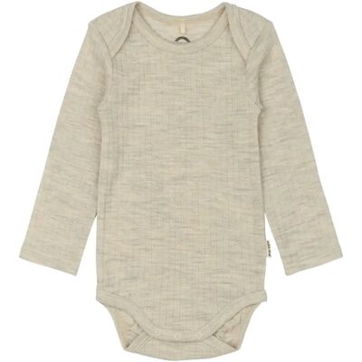 Baby romper met lange mouwen Mikk-Line Beige 9 mois Baby romper met lange mouwen Mikk-Line Beige 9 mois