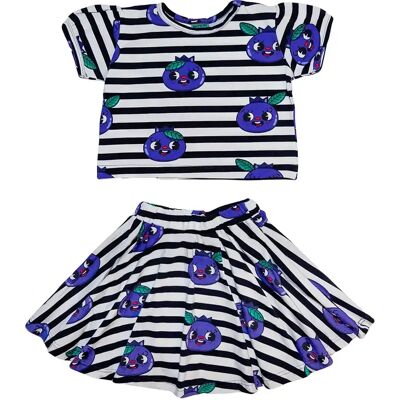Rok en top voor meisje Raspberry Republic Blueberry Blast Blanc 52/55 Rok en top voor meisje Raspberry Republic Blueberry Blast Blanc 52/55
