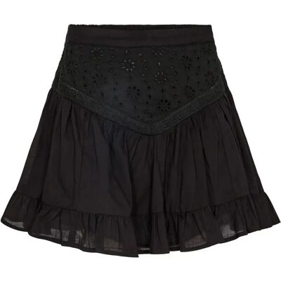 Rok met Engelse borduursel voor meisjes Sofie Schnoor Noir 8 ans Rok met Engelse borduursel voor meisjes Sofie Schnoor Noir 8 ans