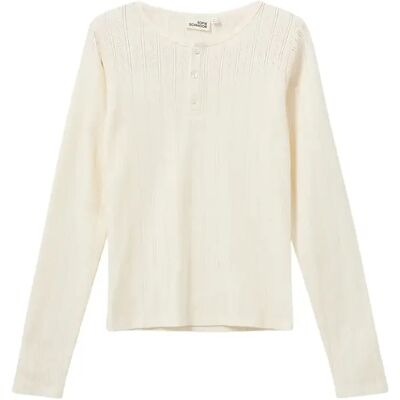 Meisjes t-shirt met lange mouwen Pointelle Sofie Schnoor Petriciasy Blanc 8 ans Meisjes t-shirt met lange mouwen Pointelle Sofie Schnoor Petriciasy Blanc 8 ans