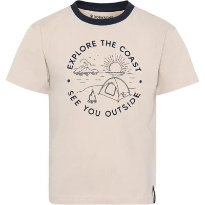 Kinder-T-shirt Didriksons Mynta 4 Beige 7/8 jaar oud Kinder-T-shirt Didriksons Mynta 4 Beige 7/8 jaar oud
