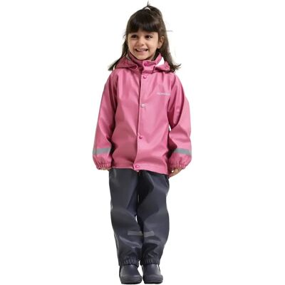 Waterdichte jas en broekset voor kinderen Didriksons Slaskeman 4 Rose 7/8 jaar oud Waterdichte jas en broekset voor kinderen Didriksons Slaskeman 4 Rose 7/8 jaar oud