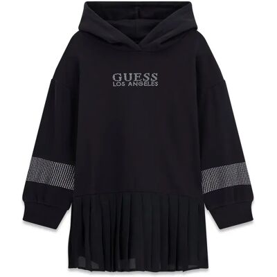 Meisjes hoodie jurk met lange mouwen Guess Noir 12 jaar oud Meisjes hoodie jurk met lange mouwen Guess Noir 12 jaar oud
