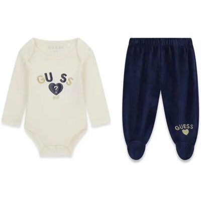 Set top + broek van chenille baby meisje Guess Noir 3/6 maanden Set top + broek van chenille baby meisje Guess Noir 3/6 maanden