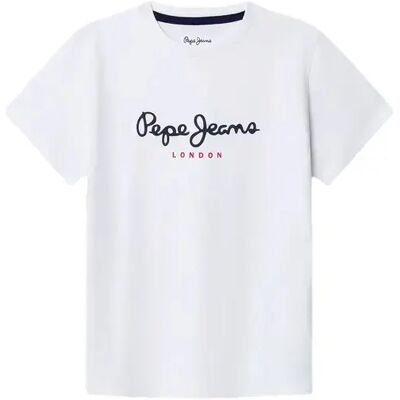 Kinder-T-shirt Pepe Jeans New Art Blanc 12 jaar oud Kinder-T-shirt Pepe Jeans New Art Blanc 12 jaar oud