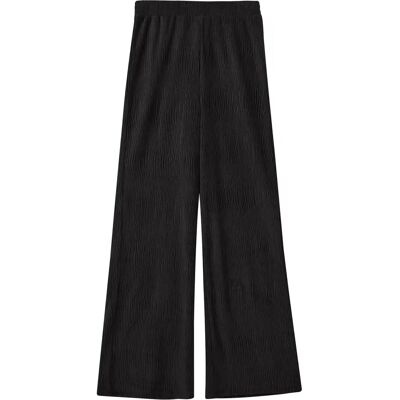 Brede broek met een gestructureerd fluweeleffect voor meisjes s.Oliver Noir 15/16 jaar oud Brede broek met een gestructureerd fluweeleffect voor meisjes s.Oliver Noir 15/16 jaar oud