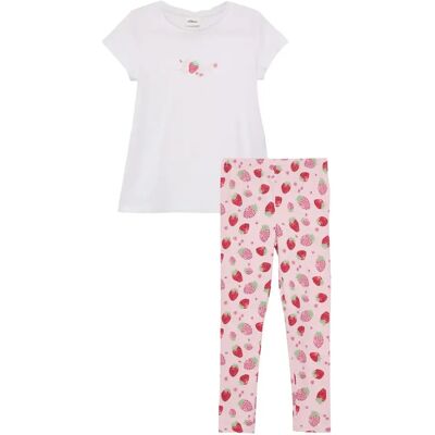 Basic t-shirt en legging met all-over print voor meisjes s.Oliver Blanc 10 jaar Basic t-shirt en legging met all-over print voor meisjes s.Oliver Blanc 10 jaar
