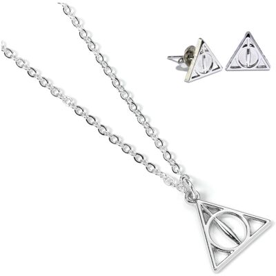Halsketting en Oorbellen The Carat Shop Harry Potter Deathly Hallows Zilver 40 cm (16 inch) Halsketting en Oorbellen The Carat Shop Harry Potter Deathly Hallows Zilver 40 cm (16 inch)