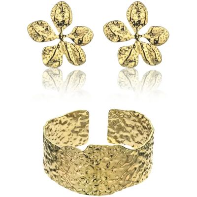 Dames sieraden set Amelia Parker Seabyn (x2) Doré 57 mm Dames sieraden set Amelia Parker Seabyn (x2) Doré 57 mm