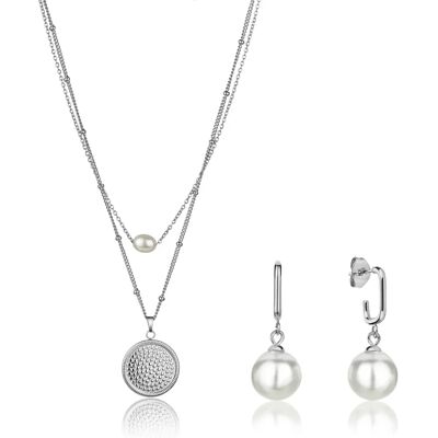 Ketting, armband en oorbellen set Isabella Ford June Pearl Argenté TU Ketting, armband en oorbellen set Isabella Ford June Pearl Argenté TU