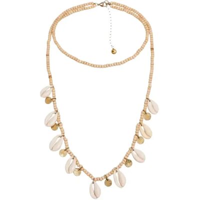Halsketting lange schelpen vrouw Selmark Complementos Beige TU Halsketting lange schelpen vrouw Selmark Complementos Beige TU