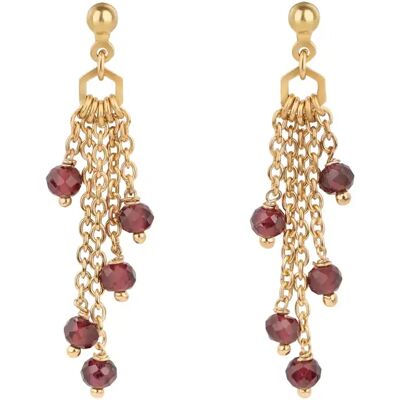 Oorbellen met stenen voor dames Sloya Elyssa Rouge 3,5x1,3 cm Oorbellen met stenen voor dames Sloya Elyssa Rouge 3,5x1,3 cm