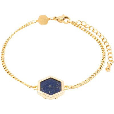 Lapis-lazuli stenen armband voor dames Sloya Hexalia Bleu 17/21,5 cm Lapis-lazuli stenen armband voor dames Sloya Hexalia Bleu 17/21,5 cm