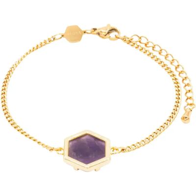 Amethist stenen armband voor dames Sloya Hexalia Violet 17/21,5 cm Amethist stenen armband voor dames Sloya Hexalia Violet 17/21,5 cm
