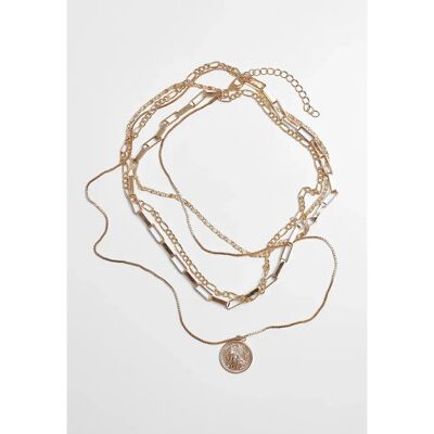 Halsketting Urban Classics coin layering Jaune TU Halsketting Urban Classics coin layering Jaune TU