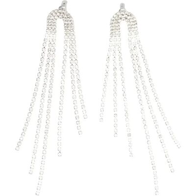 Langwerpige en originele oorbellen versierd met sprankelende strass voor dames COMMA Fashion Argenté TU Langwerpige en originele oorbellen versierd met sprankelende strass voor dames COMMA Fashion Argenté TU