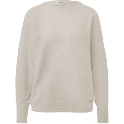 Ribbelonged pull met vleermuismouwen dames s.Oliver Beige 46 Ribbelonged pull met vleermuismouwen dames s.Oliver Beige 46