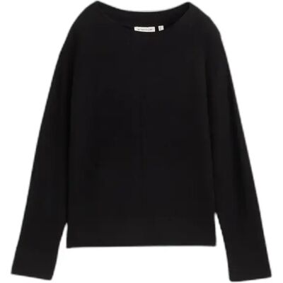 Gestructureerde trui voor dames Tom Tailor Noir L Gestructureerde trui voor dames Tom Tailor Noir L