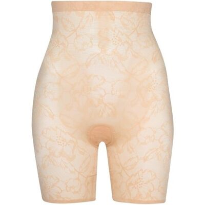 Korte kanten slips voor dames Bye Bra Beige L Korte kanten slips voor dames Bye Bra Beige L
