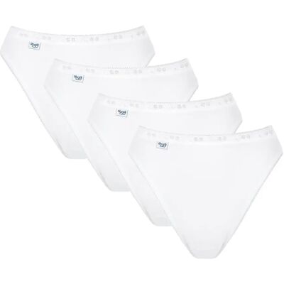 Damesslip Sloggi Basic+ Tai 4P Blanc 48 Damesslip Sloggi Basic+ Tai 4P Blanc 48