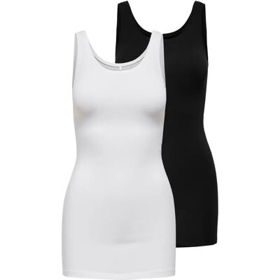 Dames tanktops Only onllive love (x2) Noir L Dames tanktops Only onllive love (x2) Noir L