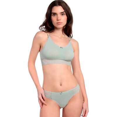Set met bh en string voor dames Admas Studio Vert M Set met bh en string voor dames Admas Studio Vert M