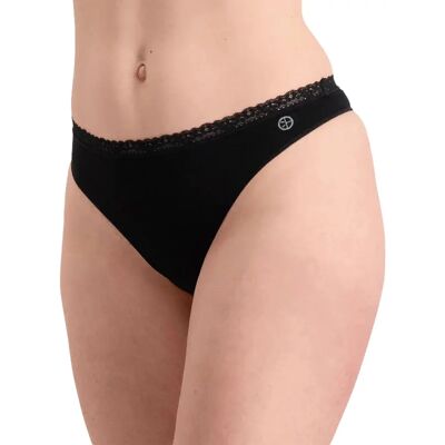 Dames string Bamboo Basics Amber (x3) Noir S Dames string Bamboo Basics Amber (x3) Noir S