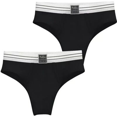 Damesslipjes Björn Borg Original Highwaist Brief (x2) Noir S Damesslipjes Björn Borg Original Highwaist Brief (x2) Noir S