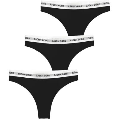 Dames string Björn Borg Logo (x3) Noir L Dames string Björn Borg Logo (x3) Noir L