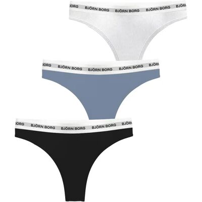 Dames string Björn Borg Logo (x3) Multicolore S Dames string Björn Borg Logo (x3) Multicolore S