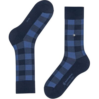 Sokken Burlington Buffalo Check Bleu 40/46 Sokken Burlington Buffalo Check Bleu 40/46