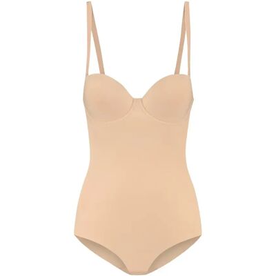 Body met gewatteerde beugels voor dames Bye Bra Beige XL Body met gewatteerde beugels voor dames Bye Bra Beige XL