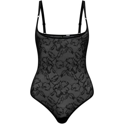 Lace body met open decolleté voor dames Bye Bra Noir M Lace body met open decolleté voor dames Bye Bra Noir M