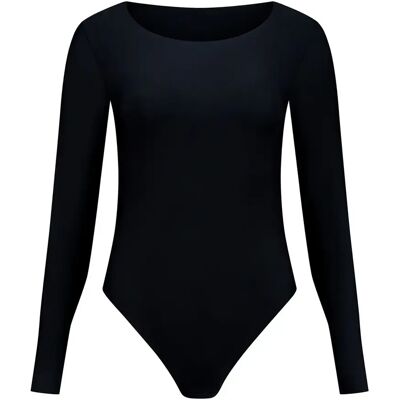 Damesbody met lange mouwen Bye Bra Noir S Damesbody met lange mouwen Bye Bra Noir S