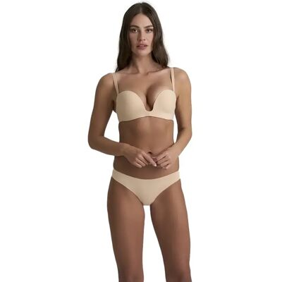 Braziliaanse katoenen slip voor vrouwen Bye Bra (x2) Beige XL Braziliaanse katoenen slip voor vrouwen Bye Bra (x2) Beige XL