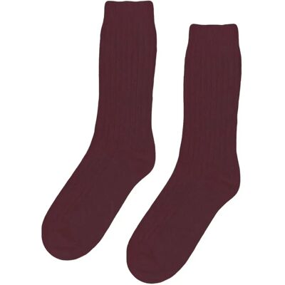 Wollen sokken Colorful Standard Merino Blend oxblood red Rouge 36/40 Wollen sokken Colorful Standard Merino Blend oxblood red Rouge 36/40