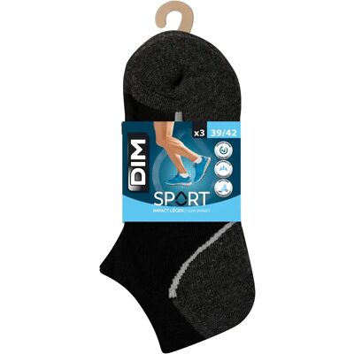 Set van 3 paar sokken DIM Impact Léger Sport Noir 39/42 Set van 3 paar sokken DIM Impact Léger Sport Noir 39/42