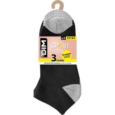 Set van 3 Paar Dames Sokken DIM Impact Léger Sport Noir 37/41 Set van 3 Paar Dames Sokken DIM Impact Léger Sport Noir 37/41