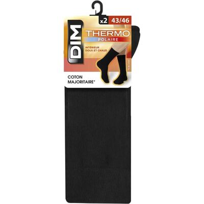 Set van 2 Paar Thermo Polar Sokken DIM Noir 39/42 Set van 2 Paar Thermo Polar Sokken DIM Noir 39/42