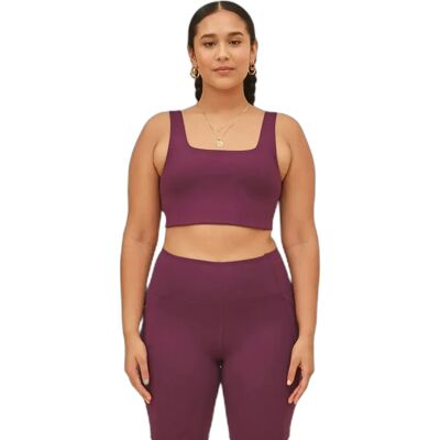 Vrouwen bh met vierkante hals Girlfriend Collective Tommy Violet 3XL Vrouwen bh met vierkante hals Girlfriend Collective Tommy Violet 3XL