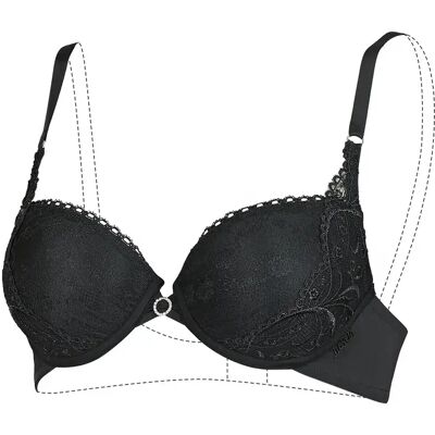 Voorgevormde beha voor dames Lisca Fame Noir 85D Voorgevormde beha voor dames Lisca Fame Noir 85D